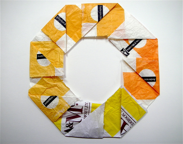 Torus of folded Anderson & McCauley paper bags